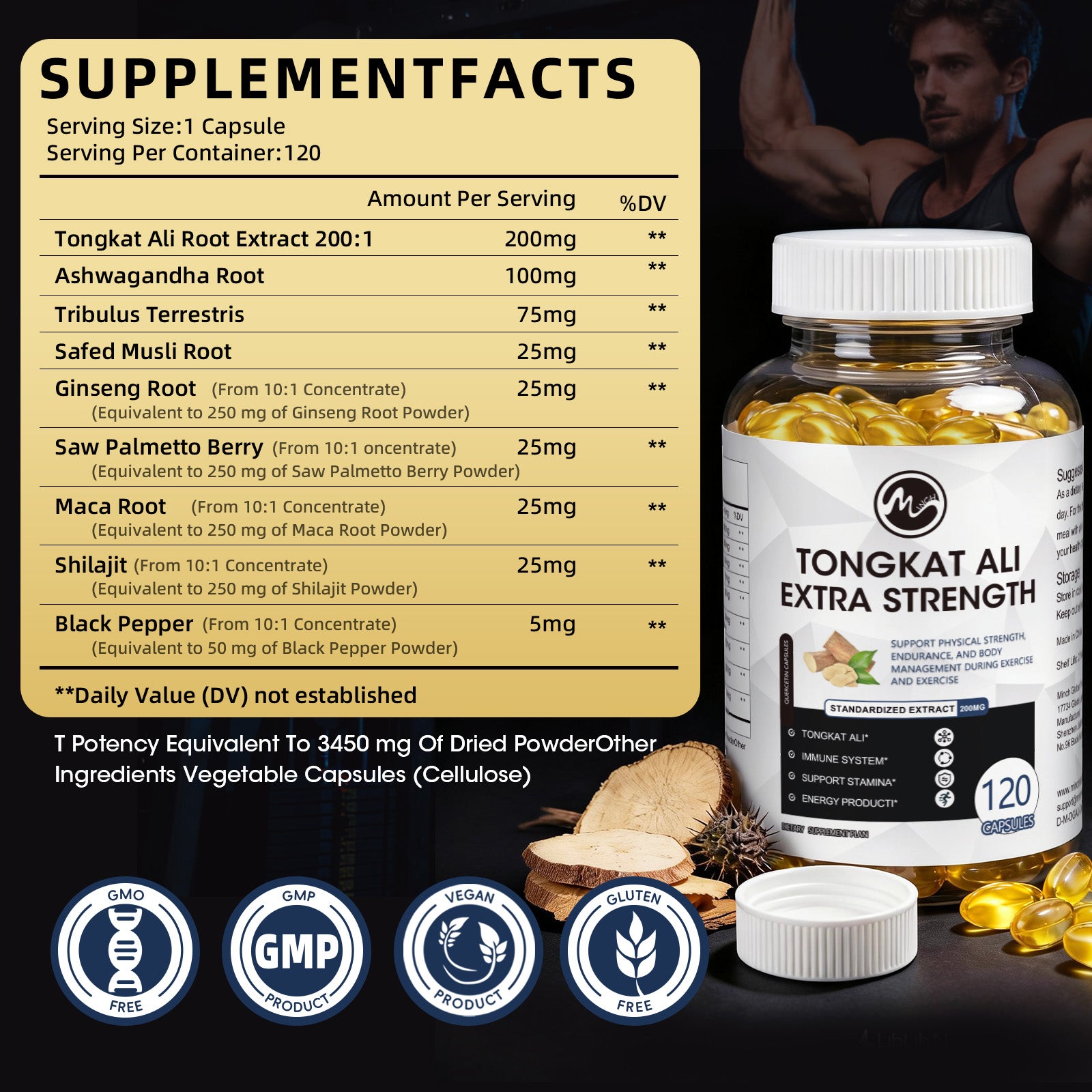 Tongkat Ali Extra Strength Formula (120 caps)